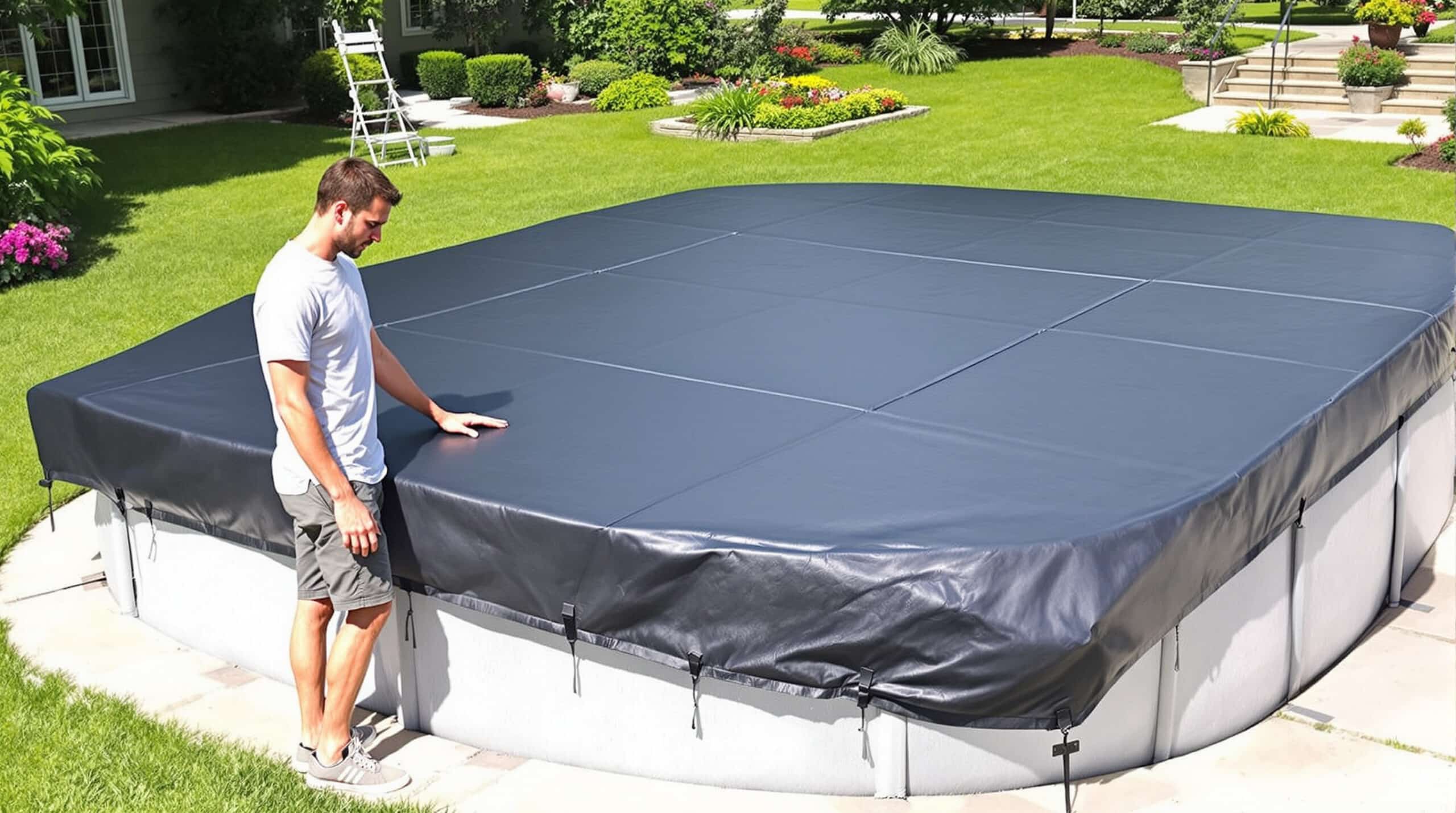 découvrez nos conseils pour bien choisir une bâche de piscine hors-sol afin de protéger votre piscine, conserver la chaleur et assurer la propreté toute l'année.