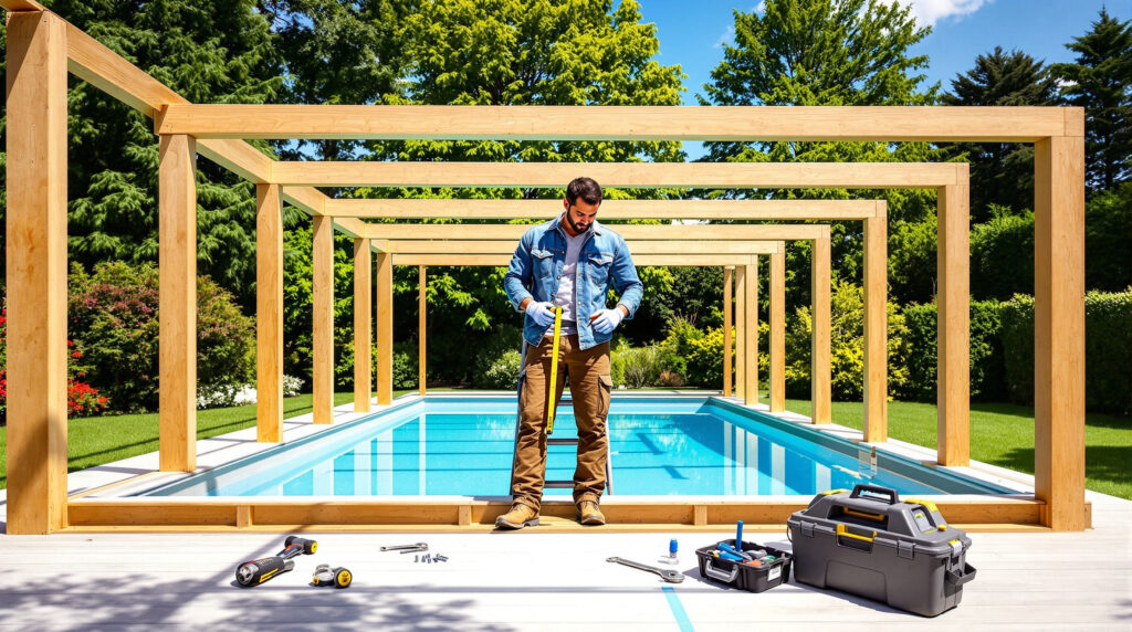 apprenez à construire un abri de piscine soi-même grâce à notre guide complet. étapes détaillées, conseils pratiques et astuces pour réussir votre projet facilement et efficacement.